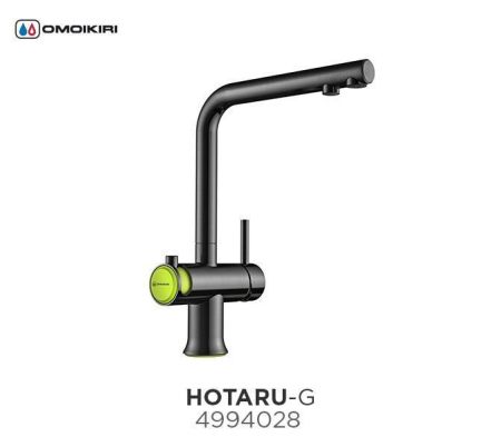 Смеситель для кухни, OMOIKIRI, Hotaru, тип открывания воды-однорычажный, тип регулирования воды-керамический картридж, монтаж-на раковину/столешницу, отверстия для монтажа-1, высота, мм-293, вынос излива, мм-202, тип излива-поворотный, тип подводки-гибкая
