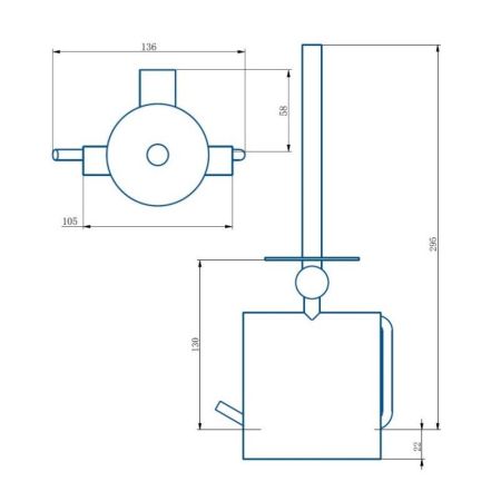 Держатель для туалетной бумаги Haiba HB8411, хром