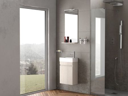 IBX BONSAI, тумба под раковину 40 см, 1 распашная дверь, цвет белый глянцевый лак, артикул BONCOLGYAS/BLANCOG