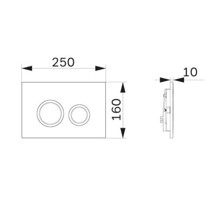 I110101 ErgoFit L, клавиша для инсталляции пластик, белый глянцевый, артикул I110101