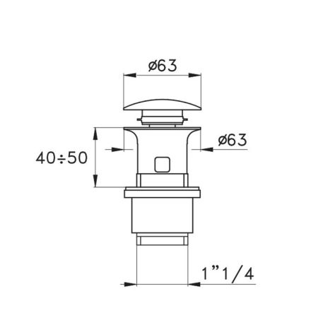 Stella Completamenti Донный клапан click-clack, цвет антрацит PVD, артикул UN 09200 PV12