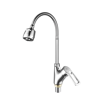 Смеситель для кухни с гибким изливом FASHUN A4466+A7310, хром