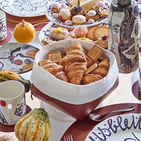 ADJ Корзина для хлеба, 20x20xH9 см., цвет: бордо/коньяк, артикул 0037.30/09