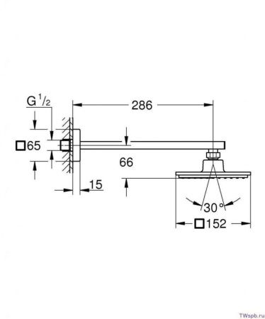 Верхний душ GROHE Euphoria Cube 150, хром (26073000)