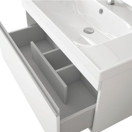 Тумба под раковину Dreja Grace 70 99.0910 подвесная Белый глянец