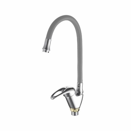 Смеситель для кухни с гибким изливом FASHUN A4403+A7257, серый, артикул A4403+A7257