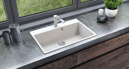 Кухонная мойка Ulgran Quartz Forte 760-01, жасмин, артикул Forte 760-01