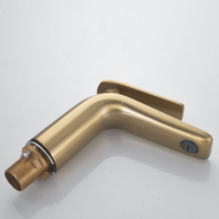 Смеситель для раковины Rose R3901G, золотой сатин, артикул R3901G