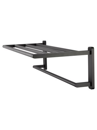 Полотенцедержатель с полкой WONZON & WOGHAND GRAFFITY, Темный графит (WW-9381)