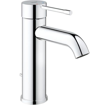 Смеситель для раковины GROHE Essence+ с низким изливом и донным клапаном, хром (23589001), артикул 23589001