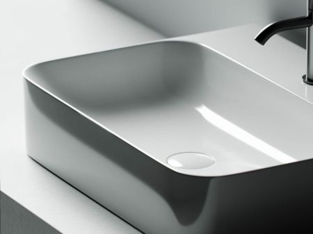 Умывальник AURA с 1 отверстием для смесителя, без перелива 600*470*135мм CN2001