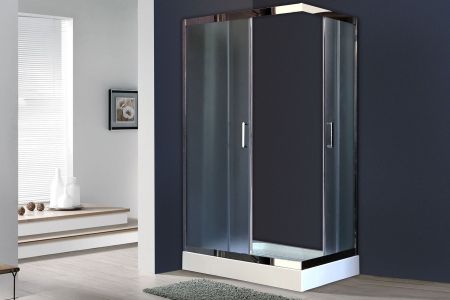 Душевой уголок Royal Bath RB HPD-C-CH 120х80х185 (рифленое), артикул RB8120HPD-C-CH