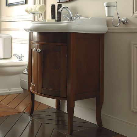 KERASAN Retro 73, раковина 73*54см с 1 отв. под смеситель, цвет: белый, артикул 104701*1