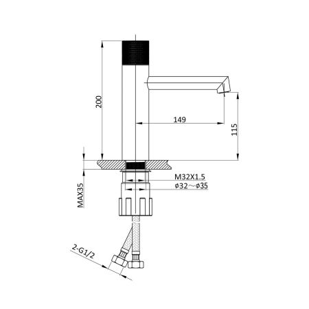 смесители для раковины Vincea Смеситель для раковины Desire VBF-1D3CH, хром,, артикул VBF-1D3CH