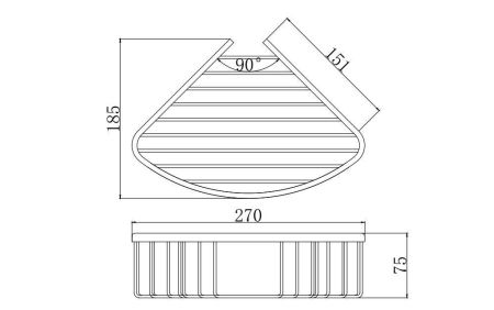 Угловая полка AQUATEK, матовый черный AQ4006MB ВЕГА, артикул AQ4006MB