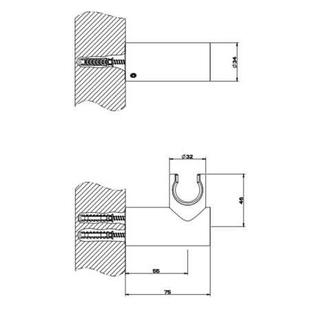 GESSI 316 Держатель для душевой лейки поворотный, цвет: brushed black metal pvd, артикул 54160#707