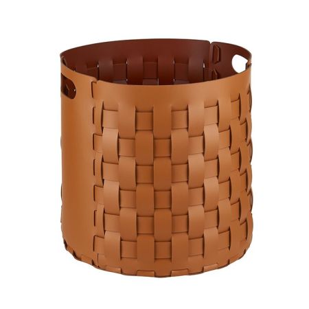 ADJ Круглая корзина Bottega, D40xH40 см., цвет: коньяк/бордо, артикул 1050.09/30