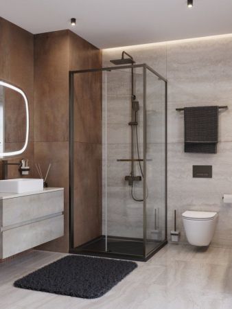 LUX-A-FS-1-90-C-CR Душевой уголок, артикул LUX-A-FS-1-90-C-CR