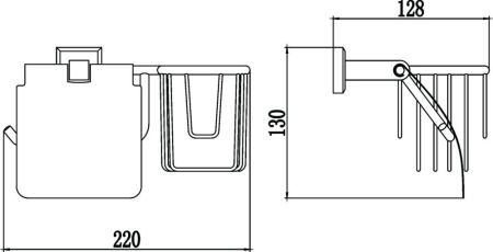 Держатель для туалетной бумаги и освежителя Savol S-L09551, хром, артикул S-L09551