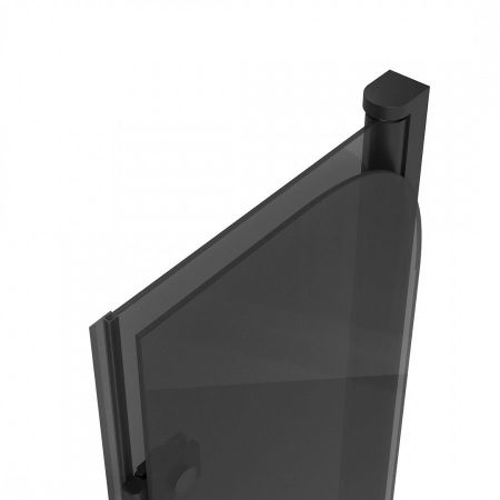 Шторка на ванну 80х140 см Maretti Valentina VA41R8014098-560, профиль черный, артикул VA41R8014098-560