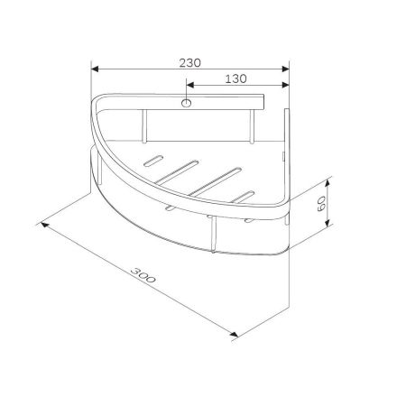 A7454222 Sense L Полка для душа угловая двухъярусная, черный