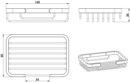 Мыльница Allen Brau Priority 6.31016-BN никель браш, артикул 6.31016-BN
