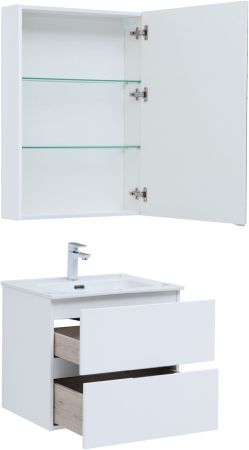 Мебель для ванной Aquanet Алвита New 60 2 ящика, белый матовый, артикул 00274216