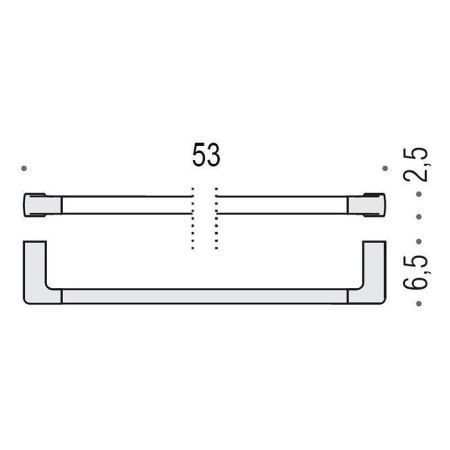 Colombo Lulu Полотенцедержатель 53 см, цвет: хром, артикул B6210.CR