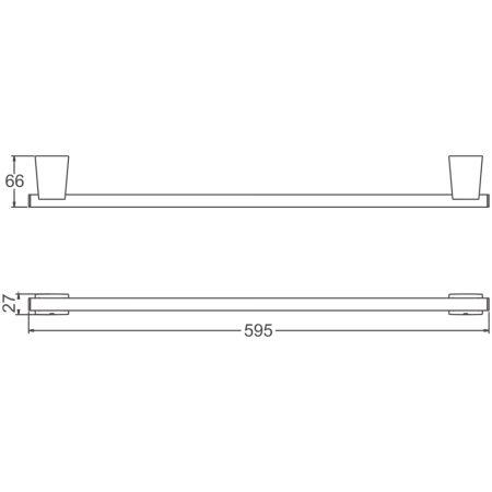Полотенцедержатель BELZ B91201, оружейная сталь, артикул B91201