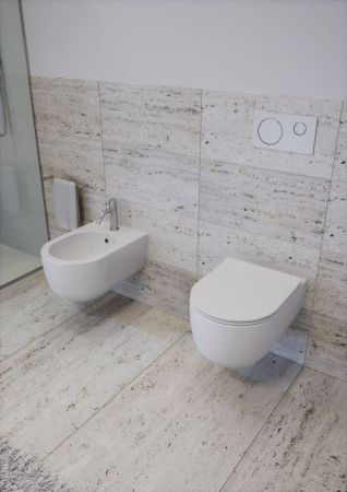 Olympia Milady, подвесной безободковый унитаз с сиденьем микролифт, цвет белый глянцевый, артикул MILSET01