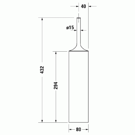 Duravit Starck T Туалетный ершик напольный, цвет: Stainless steel Brushed, артикул 0099457000