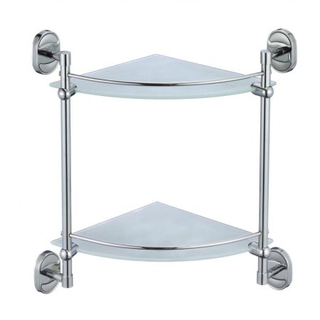 Полка угловая стеклянная Savol S-007073-2, хром, артикул S-007073-2