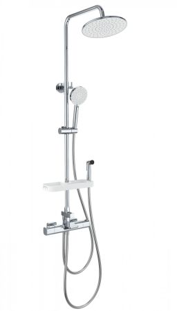 Душевая система с термостатом WONZON & WOGHAND Plate, Хром (WW-C3017-A1-CR), артикул WW-C3017-A1-CR