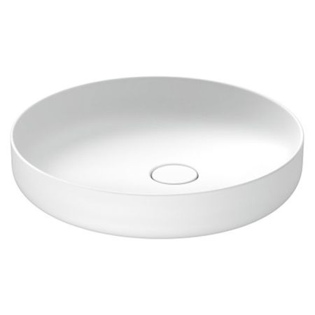 Duravit Vitrium Раковина накладная круглая 460мм, из DuroCast UltraResist-композит, без перелива и полки для смесителя , Цвет белый матовый