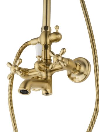 Душевая система WONZON & WOGHAND RETRO, Брашированное золото (WW-88739020-BG), артикул WW-88739020-BG