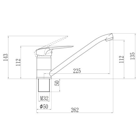 Смеситель для кухни Savol S-T4904, хром, артикул S-T4904