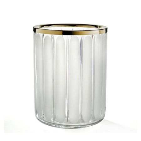 3SC MONTBLANC Ведро 20х20хh28см, цвет: прозрачный хрусталь/золото 24к. Lucido
