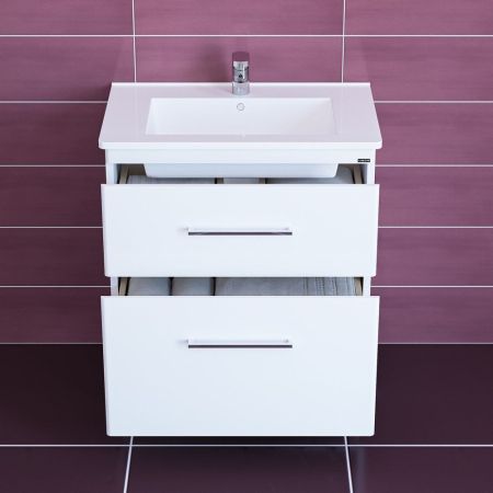 Тумба для умывальника СаНта Вегас 75, 226030, 2 ящика, напольная  (ум. Оскар 75), артикул 226030