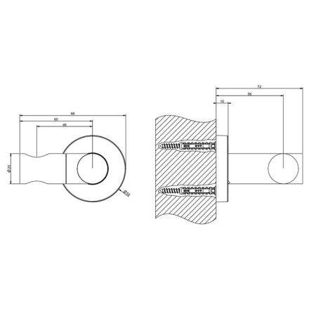 Gessi Emporio Emporio shower Держатель для душевой лейки поворотный, цвет: Chrome, артикул 38760#031