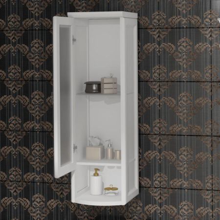 Шкаф подвесной одностворчатый Клио левый Opadiris Белый матовый