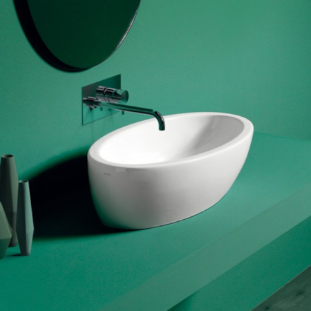 Simas Lft Spazio раковина накладная 63x33см без отв-я под смеситель, цвет белый, артикул LFT64bi*0