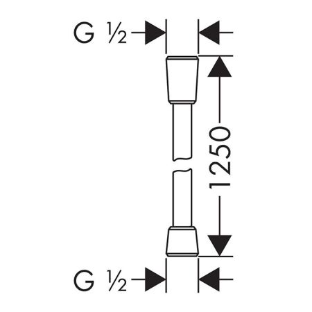 HG Isiflex Душевой шланг  1,25 м, цвет: шлифованный черный хром, артикул 28272340