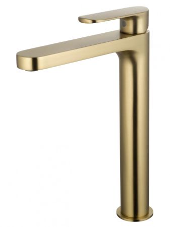 Смеситель для раковины высокий WONZON & WOGHAND, Брашированное золото (WW-H1034-BG), артикул WW-H1034-BG