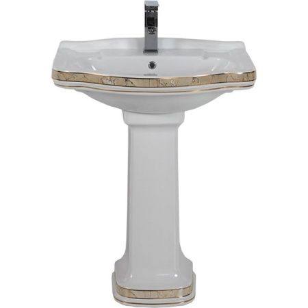 Раковина Creavit Klasik 66 KL065-00CB00E-PB00 Белая с декором