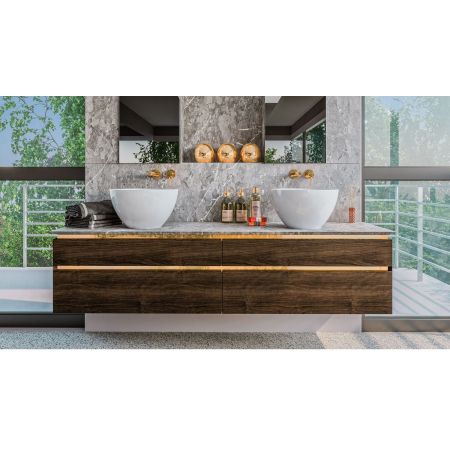 Умывальник WHITECROSS Amethyst D=50 (белый глянец) иск. камень, артикул 0711.050050.100