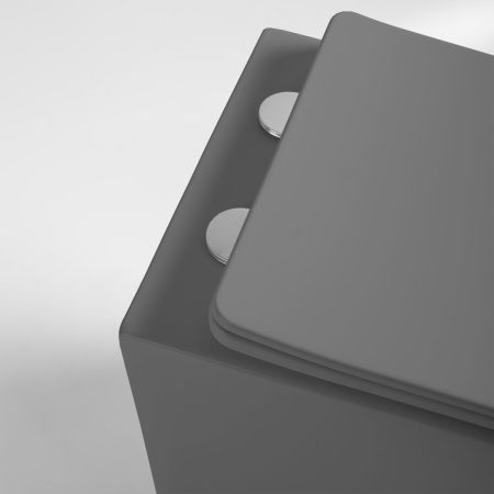 Унитаз подвесной Globo VT1-14SMA безободковый, цвет антрацит мат., ультратонкое сиденье soft-close, артикул VT1-14SMA