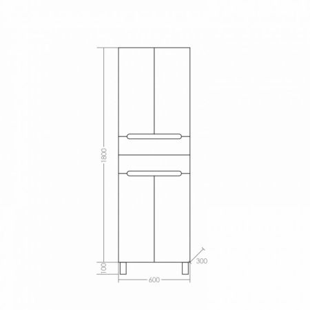 Шкаф-пенал "Лондон 60" напольная, артикул 524004