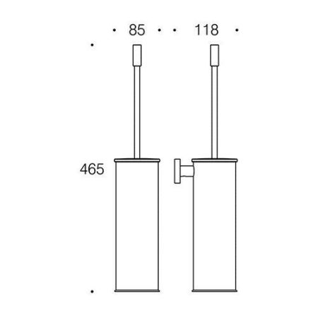 Colombo Plus Туалетный ёршик, подвесной, цвет: белый матовый, артикул W4962.BM