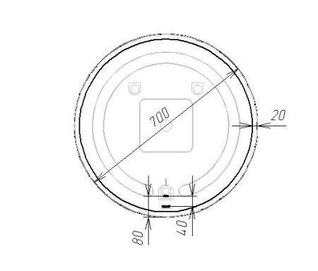 Зеркало VIANT "Мюнхен" 70х70 LED подсветка  (VMUN70-ZLED), артикул VMUN70-ZLED