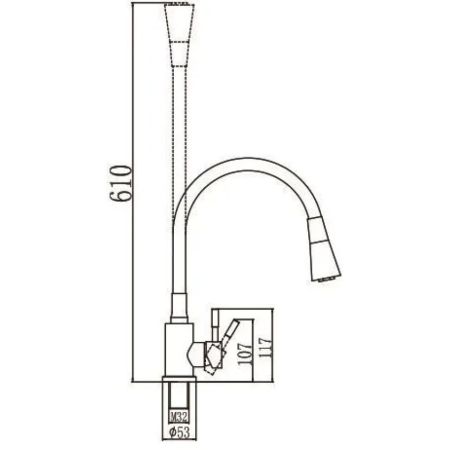 Смеситель для кухни Savol S-3002LM02, сатин